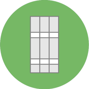 ícone de conjunto de dados de pesquisa na cor verde