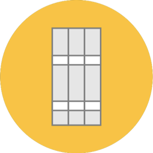 ícone de conjunto de dados de pesquisa na cor amarela